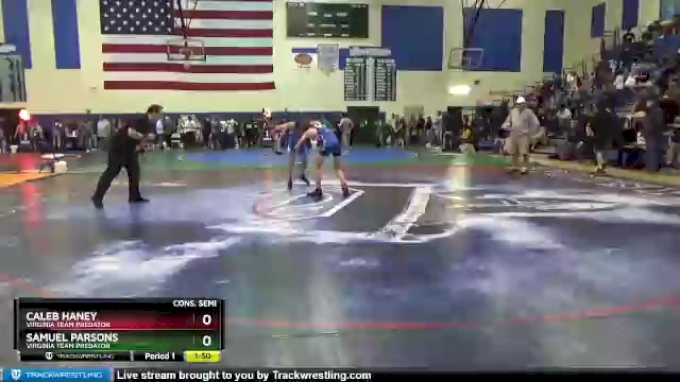 113 lbs Cons. Semi - Samuel Parsons, Virginia Team Predator vs Caleb ...