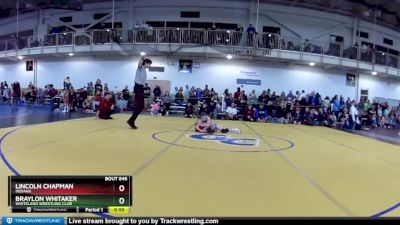 62 lbs Cons. Round 3 - Braylon Whitaker, Whiteland Wrestling Club vs Lincoln Chapman, Indiana