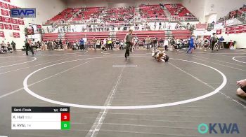 64 lbs Semifinal - Kash Hall, Tecumseh Youth Wrestling vs BOWEN RYAL, Tuttle Wrestling