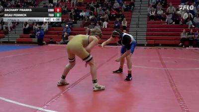 114 lbs Semifinal - Zachary Franks, Connellsville vs Beau Fennick, Franklin Regional