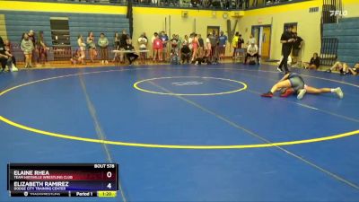 127 lbs Round 1 - Malena Ontiberos, Dodge City Training Center vs Aaliah Guebara, Maize Wrestling Club