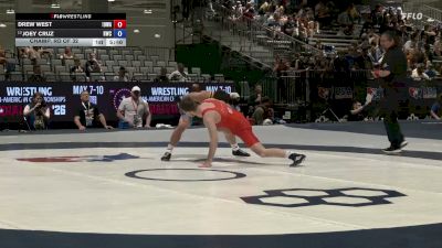 57 kg Champ. Rd Of 32 - Drew West, Iowa vs Joey Cruz, Hawkeye Wrestling Club