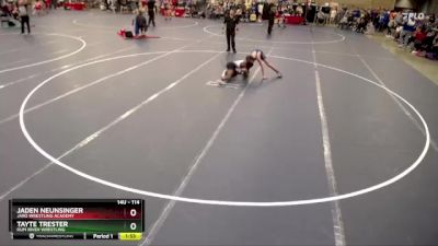 114 lbs Quarterfinal - Tayte Trester, Rum River Wrestling vs Jaden Neunsinger, JARO Wrestling Academy