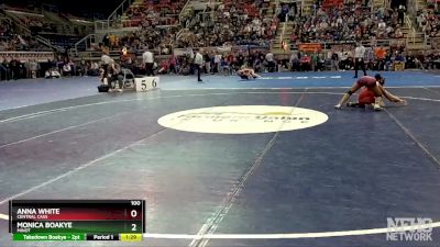 100 lbs Semifinal - Anna White, Central Cass vs Monica Boakye, Minot