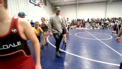 100 lbs Quarterfinal - Asher Emmons, Dark Cloud Wrestling Club vs Preston Butler, Hilldale Youth Wrestling Club