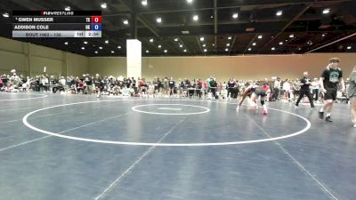 135 lbs Cons. Round 3 - Gwen Musser, TX vs Addison Cole, OK