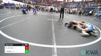 58 lbs Semifinal - Wake Johnson, Comanche Takedown Club vs Tyde Begley, Choctaw Ironman Youth Wrestling