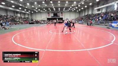 285 lbs Round 2 (3 Team) - SANTINO MARENO, Burnt Hills Sr HS vs Seamus Carroll, Horseheads Sr HS