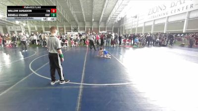 45 lbs Quarterfinal - Willow Augason, Team Prestige Wrestling vs Benelli Ovard, Evanston Elite Wrestling