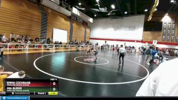 100-103 lbs Round 2 - Emma Cochrane, Worland Middle School vs Mia Burns, Worland Middle School