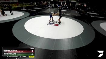 165 lbs Cons. Round 4 - Titus Phillips, Vacaville High School Wrestling vs Xadian Padilla, Vasky BrosPitman Wrestling Club