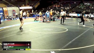 165 Class 2 lbs Cons. Round 2 - Kaleb Wells, Owensville vs Gage St. Clair, Moberly