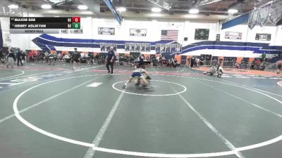 132 lbs Semifinal - Henry Aslikyan, Birmingham Charter vs Maxim Sim, Birmingham Charter