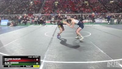 G 100 lbs Cons. Round 1 - Elsie Nebeker, Twin Falls vs Ryleigh Slocum, Borah