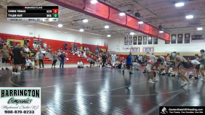 High School - 164 lbs 5th Place Round - Chris Tenas, Ocean Twp vs Tyler Kot, Morris Knolls