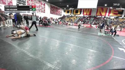 138 lbs Cons. Round 7 - Jon Holquin, La Mirada vs KIng Johnson, Paramount