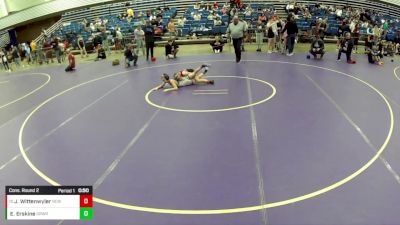 14U Boys - 80 lbs Cons. Round 2 - Joseph Wittenwyler, RT Elite Wrestling vs Elijah Erskine, Grindhouse Wrestling