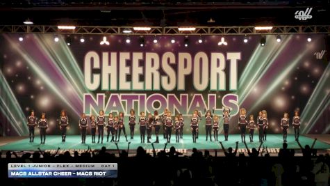Macs Allstar Cheer - Riot [2026 L1 Junior - Flex - Medium Day 1] 2026 CHEERSPORT National All Star Cheerleading Championship