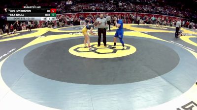 G-125 lbs Quarterfinal - Auston Brown, G-United vs Lila Krull, G-Miamisburg