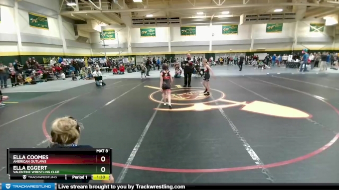 73 lbs Quarterfinal - Ella Eggert, Valentine Wrestling Club vs Ella ...