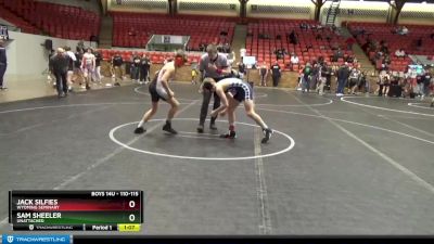 110-115 lbs Round 1 - Jack Silfies, Wyoming Seminary vs Sam Sheeler, Unattached