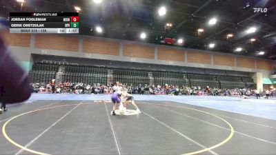 138 lbs Champ. Round 1 - Jordan Fogleman, Nevada Union vs Gerik Orstzulak, Baker/Powder Valley