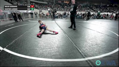 52 lbs Consolation - Miles Sanders, Team Tulsa Wrestling Club vs Hunter Larsen, Blue Devil Wrestling