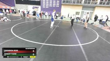 160 lbs Quarterfinal - Damarion Ross, IA vs Robert Flege, WI