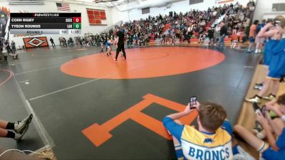 113-116 lbs Round 2 - Coen Rigby, Sheridan Junior High School vs Tyson Rounds, Lander Middle School