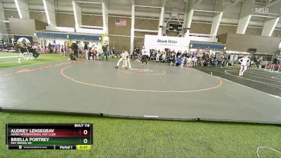 100 lbs Semifinal - Audrey Lensegrav, Askeo International Mat Club vs Briella Portrey, Mat Demon WC