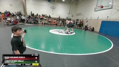 215B Quarterfinal - Evan Molinar Muela, South vs Christopher Wells, Natrona County