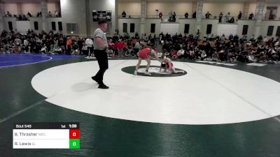 132 lbs Quarterfinal - Braeden Thrasher, North Attleborough vs Rob Lewis, Silver Lake