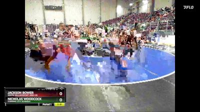 131 lbs Cons. Round 5 - Nicholas Woodcock, Corning City Schools vs Jackson Bower, South Williamsport Area Hs