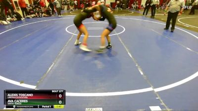 100 lbs Quarterfinal - Alexis Toscano, Lincoln (Stockton) vs Ava Caceres, Santa Teresa