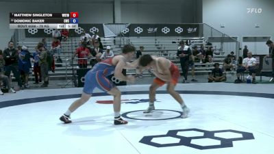 79 kg Cons. Sub-quarters - Matthew Singleton, Wolfpack RTC/ Titan Mercury Wrestling Club vs Domonic Baker, Cavalier Wrestling Club