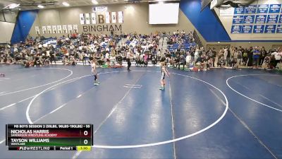 55 lbs Quarterfinal - Nicholas Harris, Sanderson Wrestling Academy vs Tayson Williams, Westlake