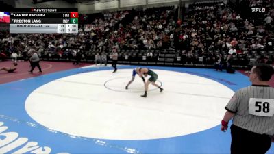 4A 144 lbs Champ. Round 1 - Preston Lang, Snow Canyon vs Carter Vazquez, Stansbury