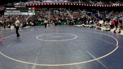 4A 113 lbs 1st Place Match - Brady Donovan, Hickory Ridge High School vs Dru Kerley, South Iredell High School