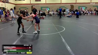 64 lbs Quarterfinal - Patrick O`Neill, Virginia Patriots vs Jaquil Rodgers, Smyrna