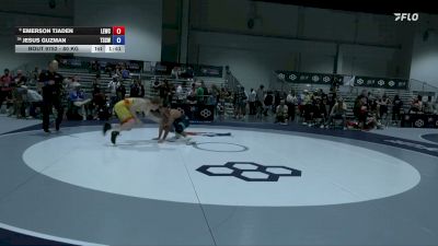 80 kg Cons. Quarters - Emerson Tjaden, Lawrence Elite Wrestling Club vs Jesus Guzman, Team So Cal Wrestling Club