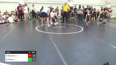 40 lbs Round 3 - William `Hank` Bowman, 84 Athletes (VA) vs Maverick Shank, Mineral Wells Bulldawgs