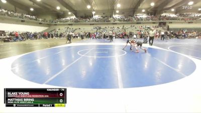 75 lbs Quarterfinal - Matthias Biring, Rebel Elite Wrestling-A  vs Blake Young, Wentzville Wrestling Federation-AAA