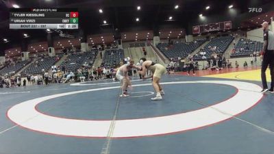 197 lbs Champ. Round 2 - Tyler Kiessling, Defiance College vs Uriah Virzi, CumberlandKY