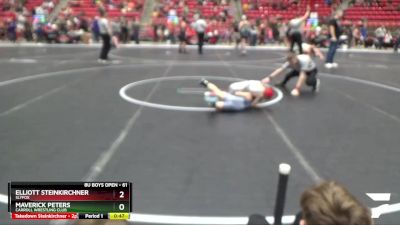 61 lbs Cons. Round 2 - Maverick Peters, Carroll Wrestling Club vs Elliott Steinkirchner, SlyFox