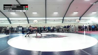 128 lbs Champ. Round 1 - Makaio Saeyang, Mt Diablo vs Caleb Kim, Berean Christian