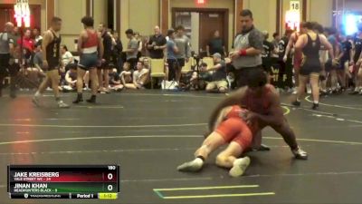 180 lbs Quarterfinals (8 Team) - Jinan Khan, Headhunters Black vs Jake Kreisberg, Yale Street WC