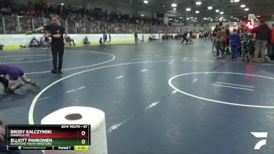 67 lbs Semifinal - Elliott Pankonien, Gladstone Youth Wrestling vs Brody Kalczynski, Dansville WC