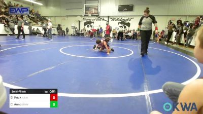 67 lbs Semifinal - Gavin Keck, R.A.W. vs Channing Anno, Locust Grove Youth Wrestling