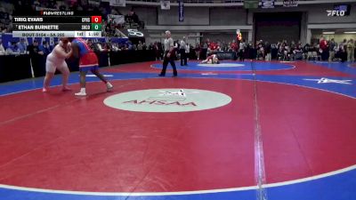 5A 285 lbs 3rd Place Match - Ethan Burnette, Shelby County vs Tiriq Evans, Center Point HS