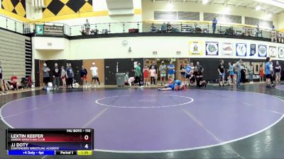 110 lbs Cons. Round 2 - Lextin Keefer, Snider Wrestling Club vs Jj Doty, Contenders Wrestling Academy